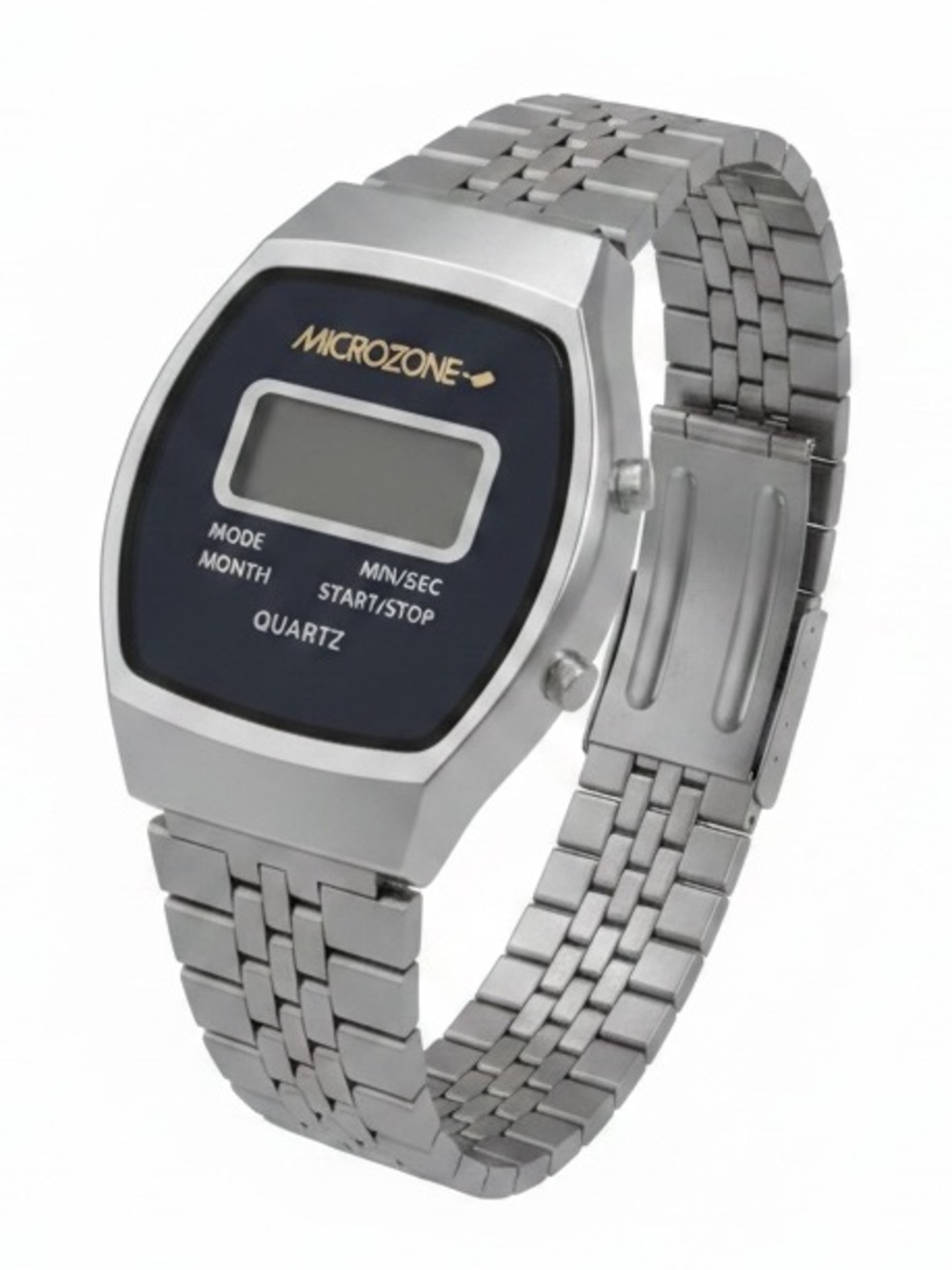 Y2K Silver Digital Quartz Smartwatch - Silver Stainless Steel